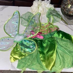 Disney TinkerBell Green and Pink Fairy Costume for Toddler size 3-4 Years old
